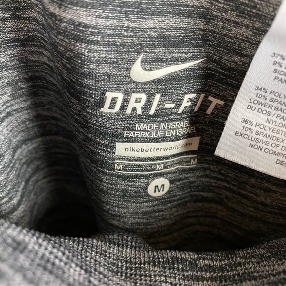 Nike Gray Foldover Waist Active Leggings Size Medium - Picture 8 of 10